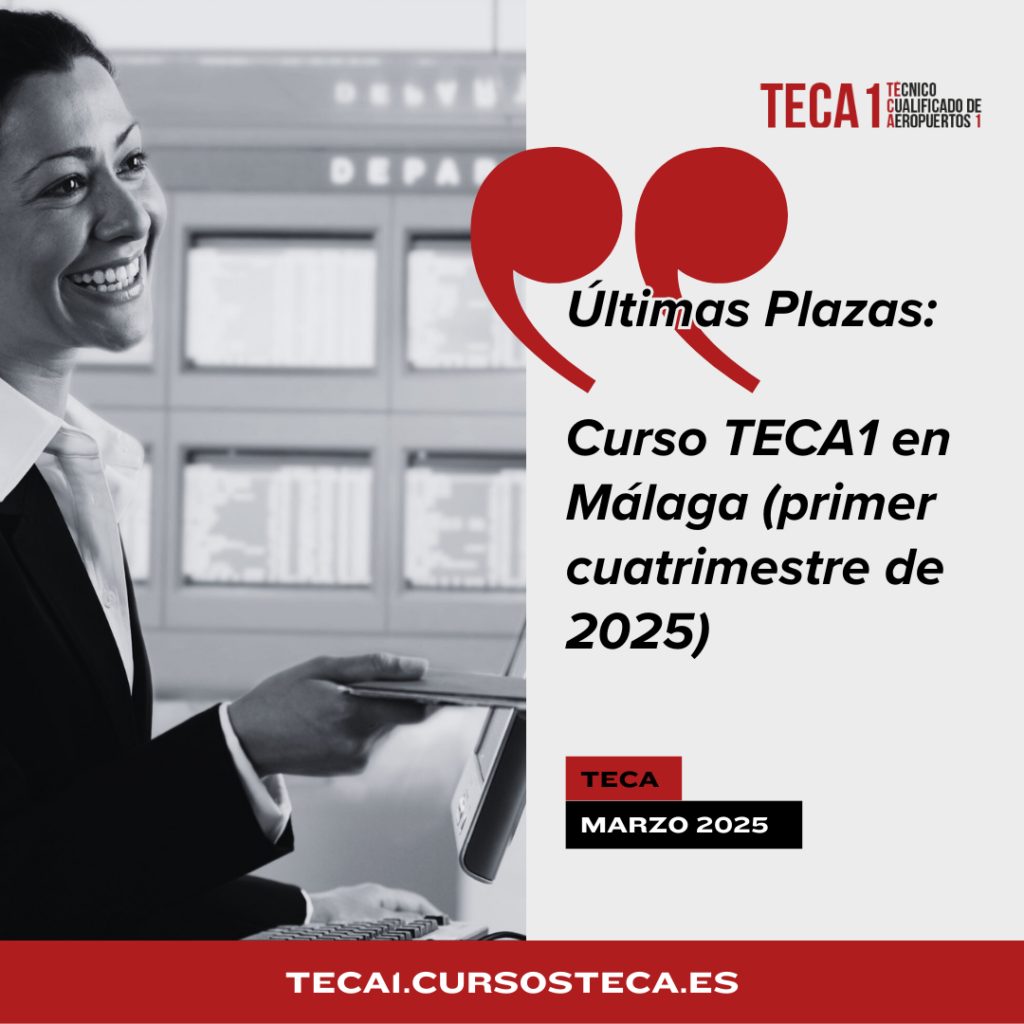 ¡Últimas plazas! Nuevo curso TECA1 en Málaga